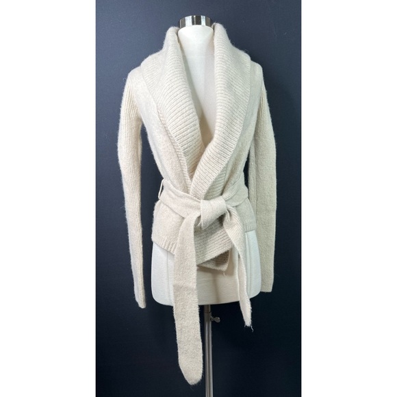 Abercrombie & Fitch Alpaca/Wool Blend Ribbed Cardigan - Picture 1 of 9